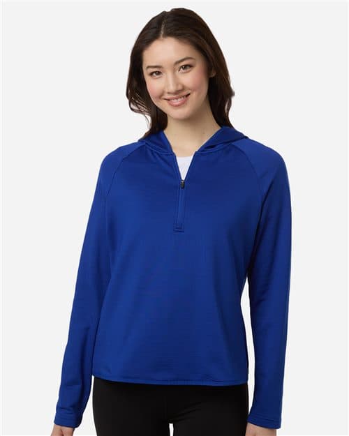 Team 365 Women's Qualify Quarter-Zip Hooded Pullover