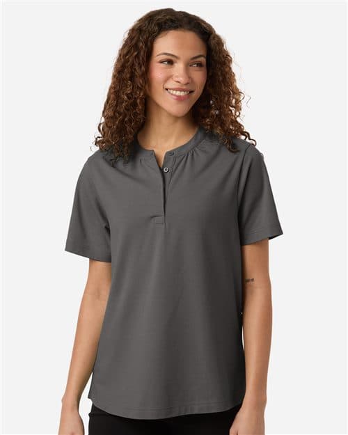 Devon & Jones Women's Seaton Pebble Textured Polo