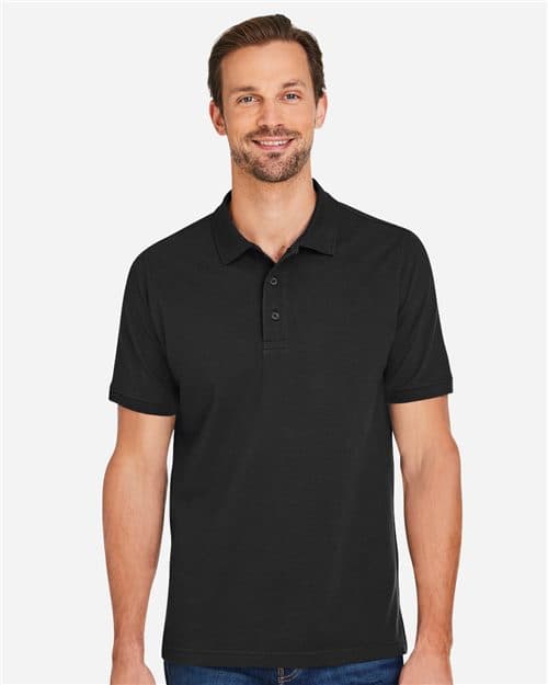 Harriton Men's Valiant Cotton Snag Protect Polo