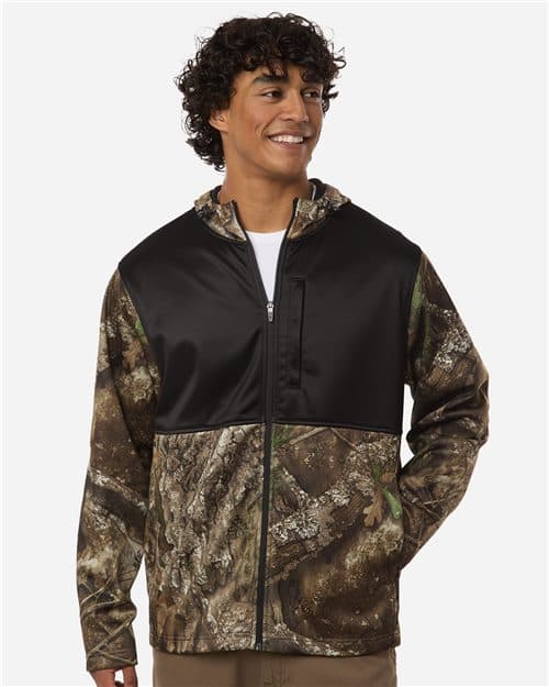 RealTree Unisex Realtree® Performance Colorblocked Full-Zip Hooded Sweatshirt