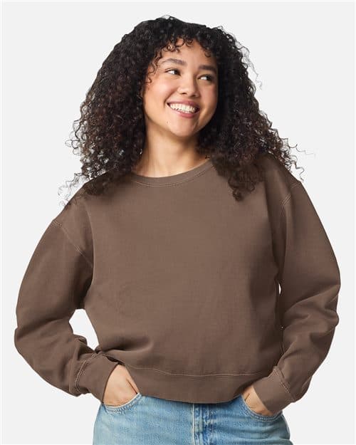 Comfort Colors Women's Garment-Dyed Mid-Length Crewneck Sweatshirt