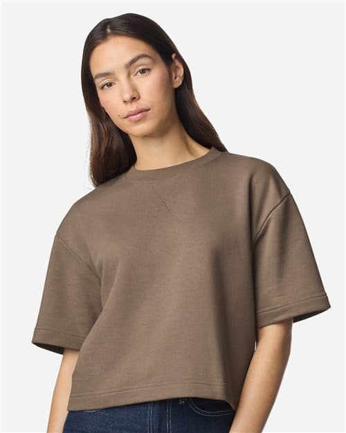 American Apparel Women's French Terry Mid-Length Boxy Tee