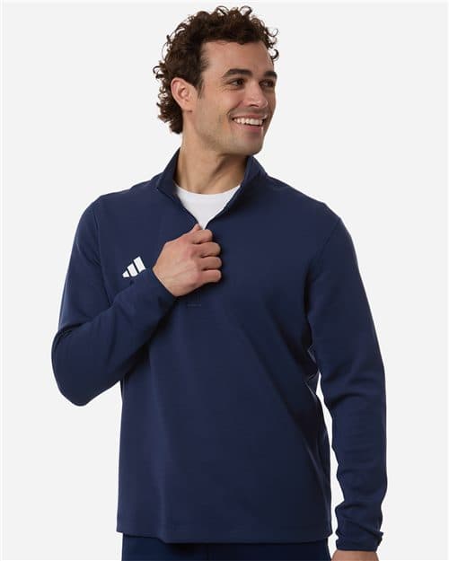 Adidas Men's 3-Stripes Quarter-Zip Pullover