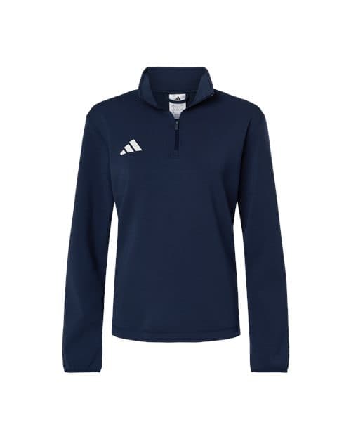 Adidas Women's 3-Stripes Quarter-Zip Pullover
