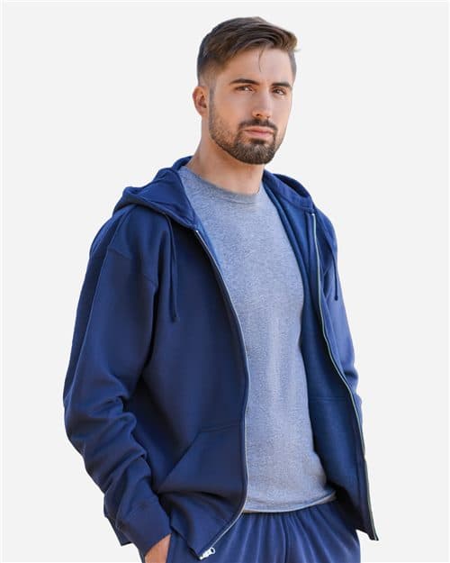 J. America Unisex BTB Fleece Hooded Full-Zip Sweatshirt