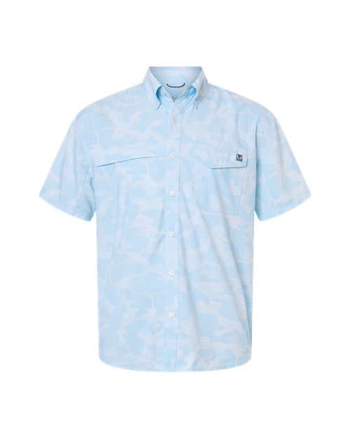 HUK Men's Tidepoint Printed Short Sleeve Shirt