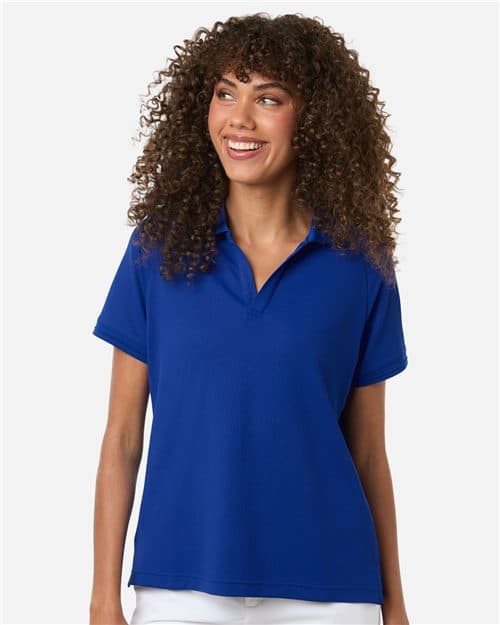 Team 365 Women's Topspin Stretch Grid Textured Polo