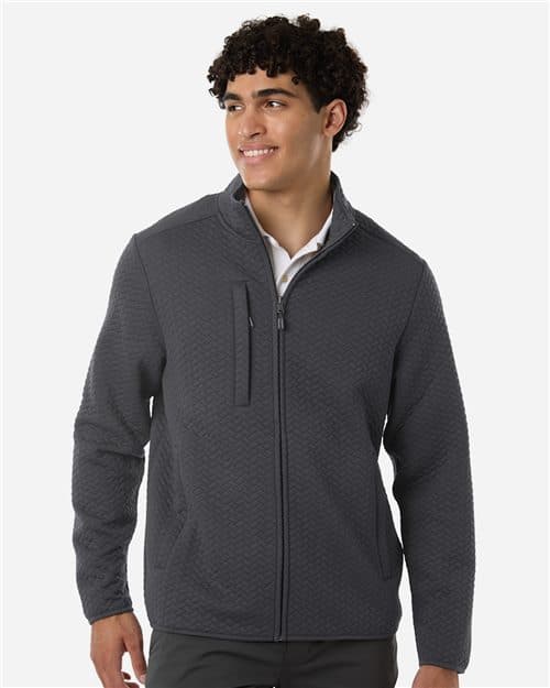 North End Men's Aspen Herringbone Fleece Full-Zip
