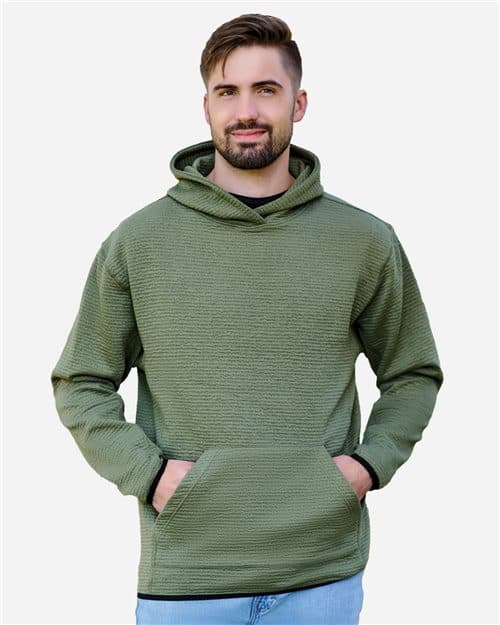 J. America Unisex Pebble Fleece Hooded Pullover