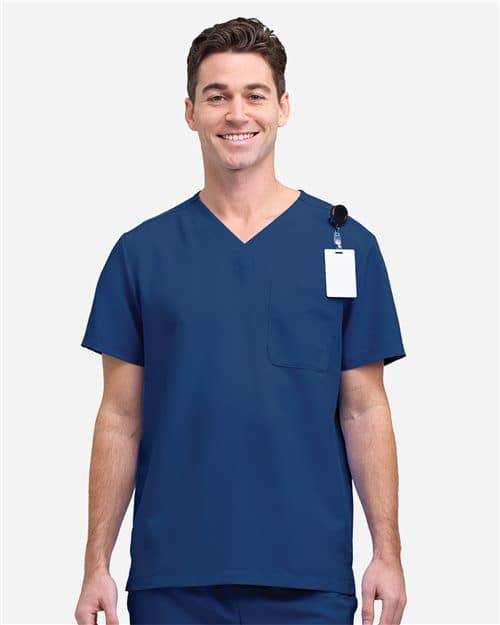 Hanes Men's V-Neck 1 Pocket Scrub Top