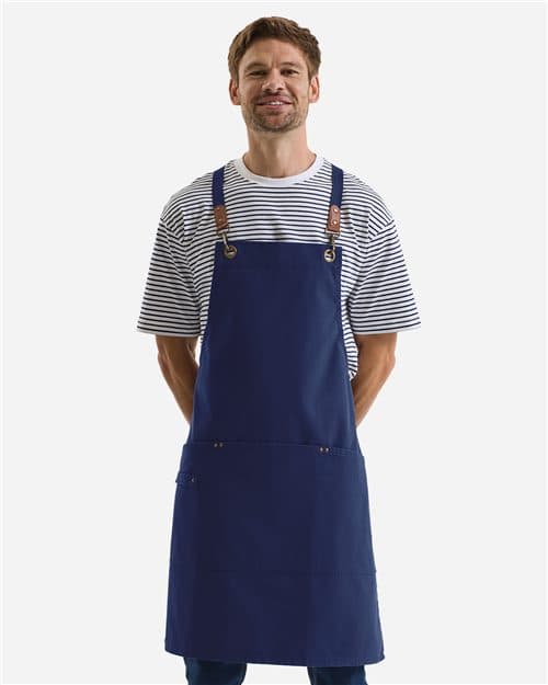 Artisan Collection by Reprime Unisex Clip & Clasp Cross-Back Bib Apron