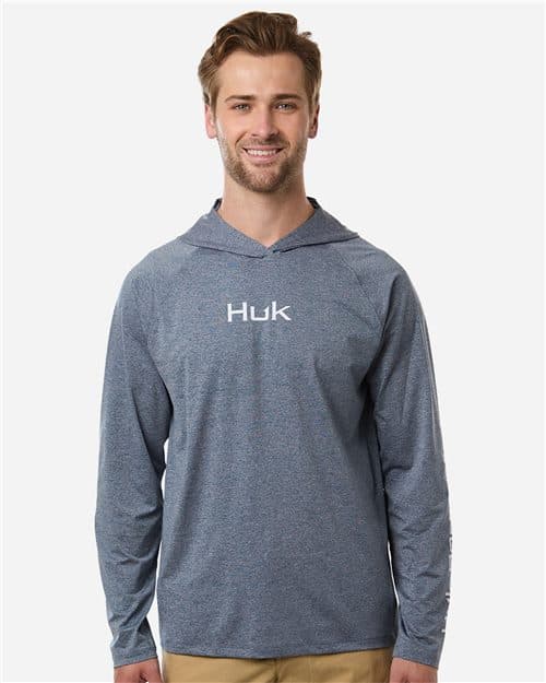HUK Men's Airweight Hooded Pullover