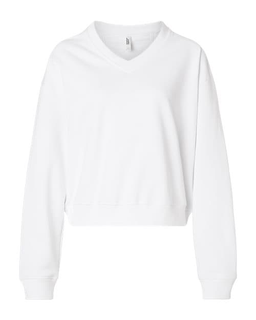 American Apparel Women's French Terry V-Neck Sweatshirt