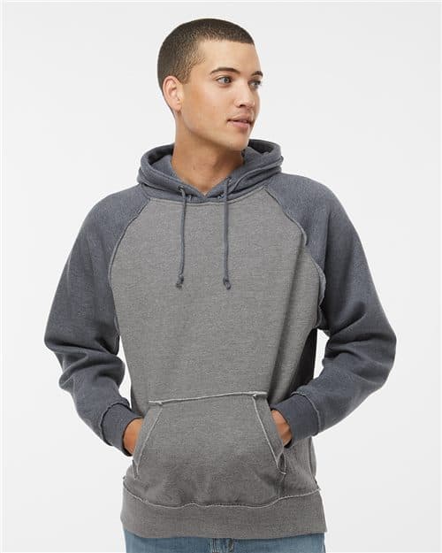 J. America Men's Vintage Heather Hooded Sweatshirt