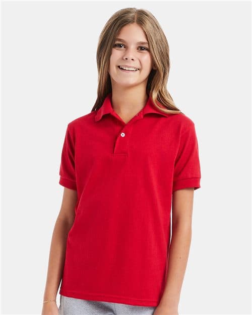 Hanes Youth EcoSmart® Jersey Polo