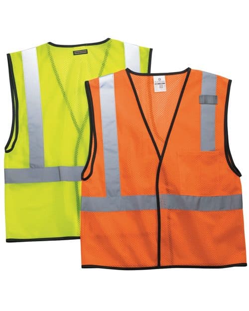 Kishigo Unisex Economy Single Pocket Hook-and-Loop Mesh Vest