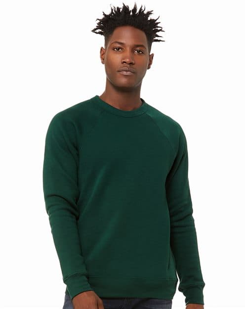 BELLA + CANVAS Unisex Sponge Fleece Raglan Crewneck Sweatshirt