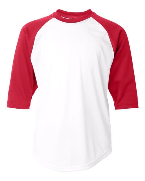 Badger Youth B-Core Three-Quarter Sleeve Baseball T-Shirt