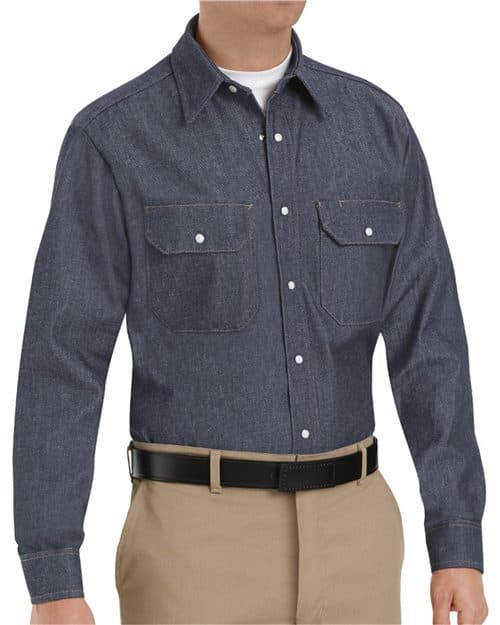 Red Kap Men's Deluxe Denim Long Sleeve Shirt