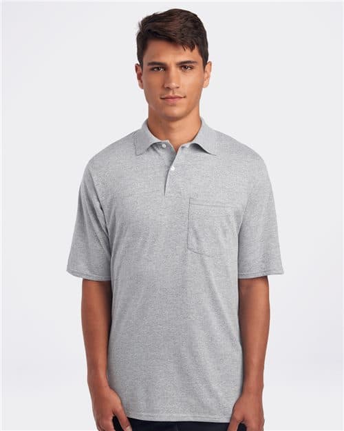 JERZEES Men's SpotShield® 50/50 Polo with Pocket