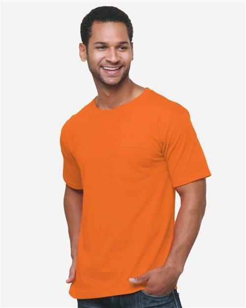 Bayside Unisex USA-Made Midweight Pocket T-Shirt