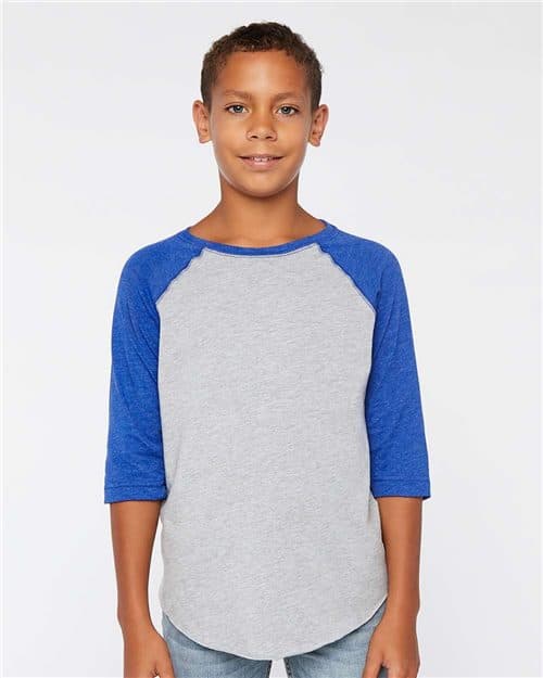 LAT Youth Baseball Fine Jersey Three-Quarter Sleeve Tee