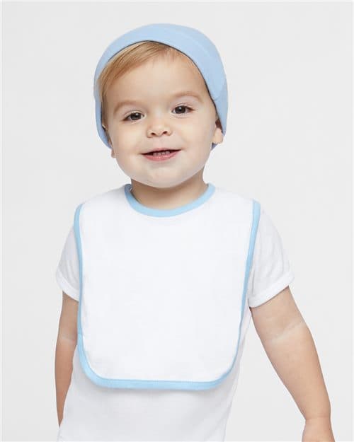 Rabbit Skins Infant Contrast Trim Premium Jersey Bib