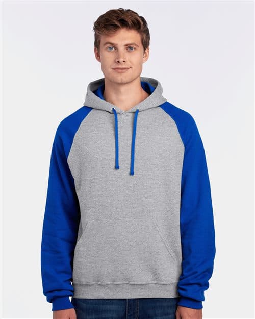 JERZEES Unisex Nublend® Colorblocked Raglan Hooded Sweatshirt