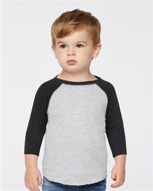 Rabbit Skins Toddler Baseball Fine Jersey Three-Quarter Sleeve Tee