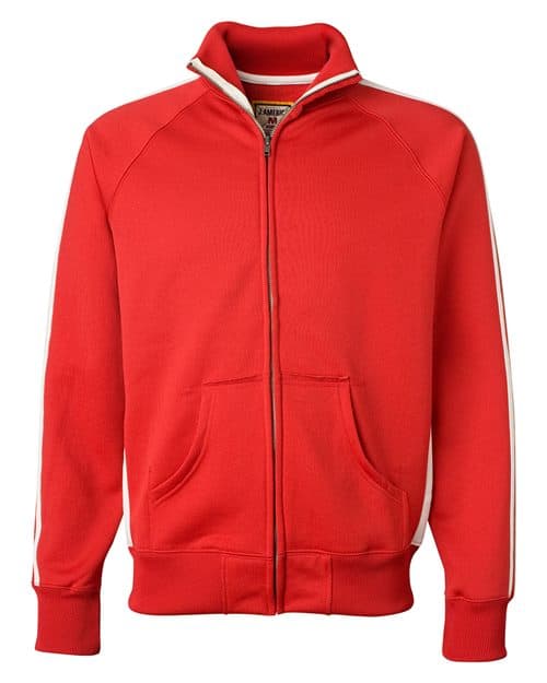 J. America Men's Vintage Polyester Fleece Track Jacket