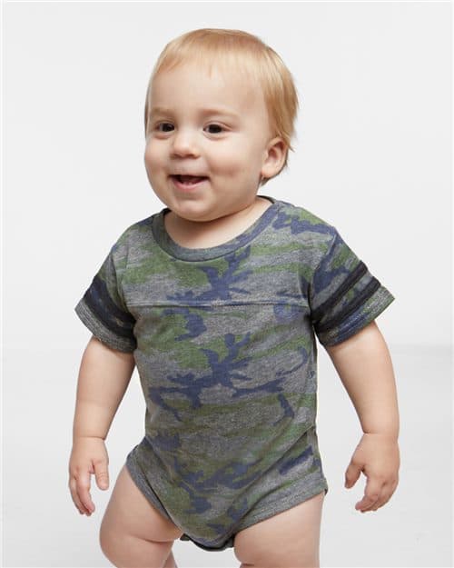 Rabbit Skins Infant Football Fine Jersey Bodysuit