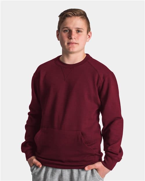 Badger Unisex Pocket Crewneck Sweatshirt