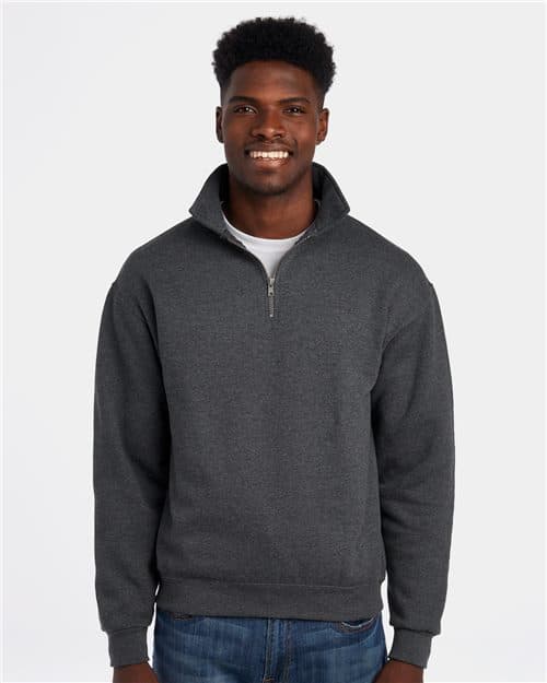 JERZEES Unisex Super Sweats NuBlend® Quarter-Zip Cadet Collar Sweatshirt