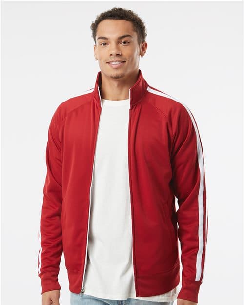 Independent Trading Co. Men's Lightweight Poly-Tech Full-Zip Track Jacket