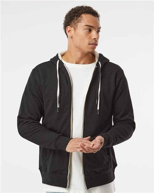 Independent Trading Co. Unisex Sherpa-Lined Hooded Sweatshirt