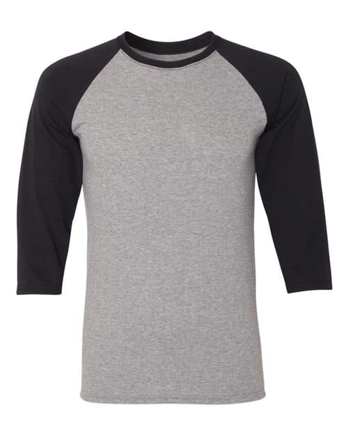 JERZEES Unisex Triblend Three-Quarter Raglan Baseball T-Shirt