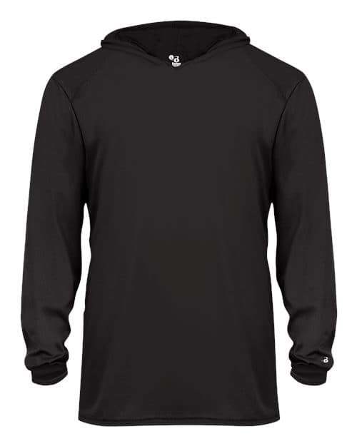 Badger Youth B-Core Long Sleeve Hooded T-Shirt