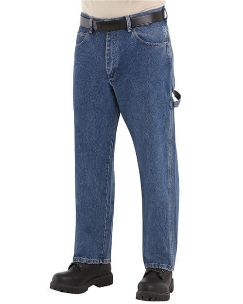 Bulwark Men's Flame Resistant Pre-Washed Denim Dungaree