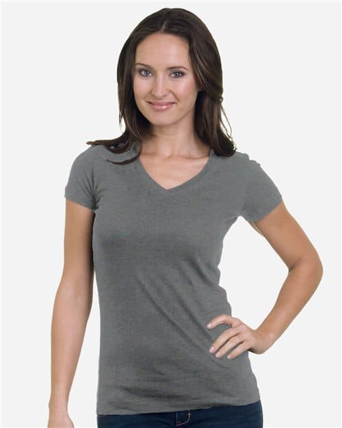 Bayside Women's USA-Made V-Neck T-Shirt