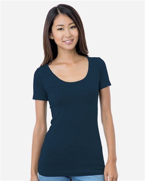 Bayside Women's USA-Made Scoop Neck T-Shirt
