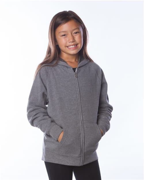 Independent Trading Co. Youth Lightweight Special Blend Raglan Zip Hood