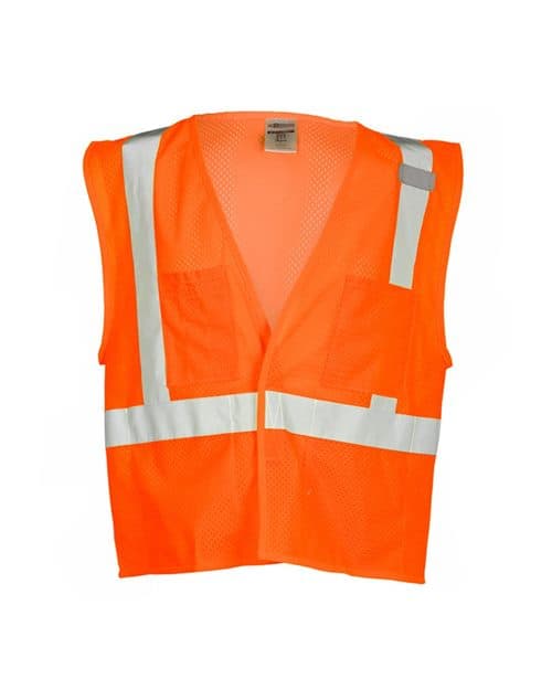 Kishigo Unisex 4 Pocket Hook-and-Loop Mesh Vest