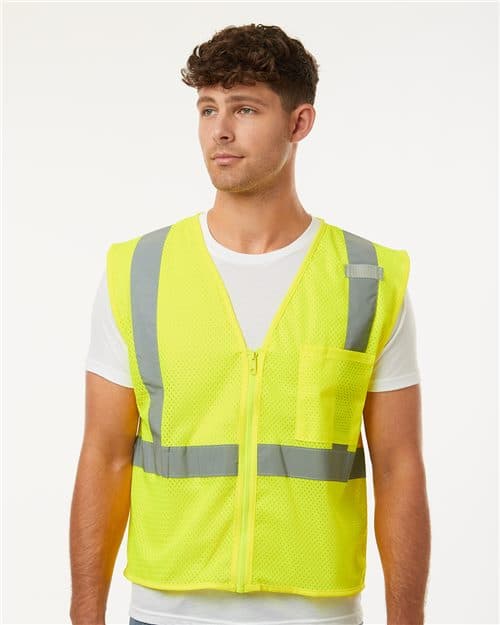 Kishigo Unisex Single Pocket Zipper Mesh Vest