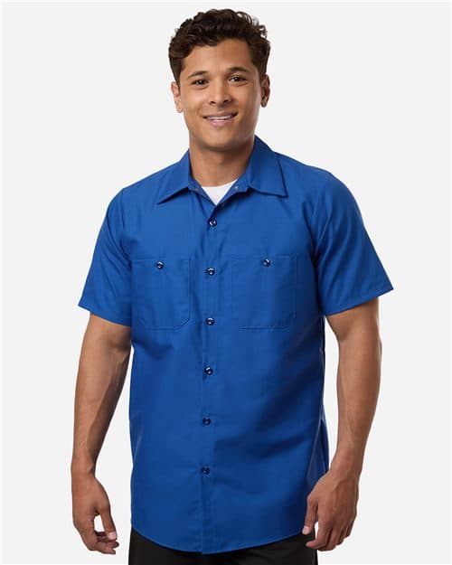 Red Kap Men's Tall Industrial Short Sleeve Work Shirt