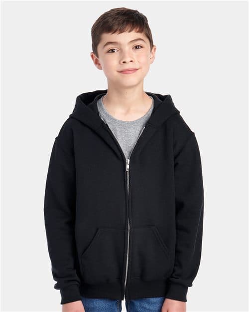 JERZEES Youth NuBlend® Full-Zip Hooded Sweatshirt