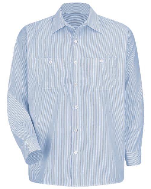 Red Kap Men's Tall Industrial Stripe Work Shirt