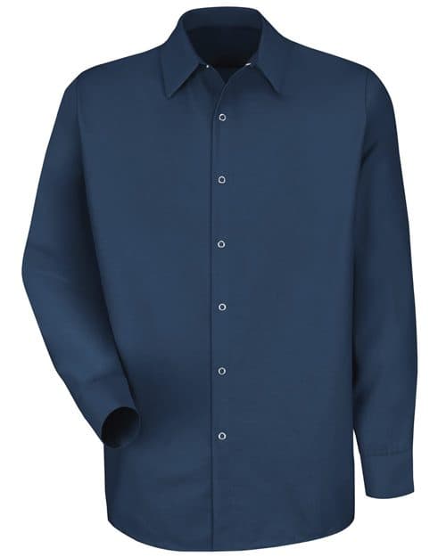 Red Kap Men's Tall Specialized Pocketless Poplin Long Sleeve Work Shirt