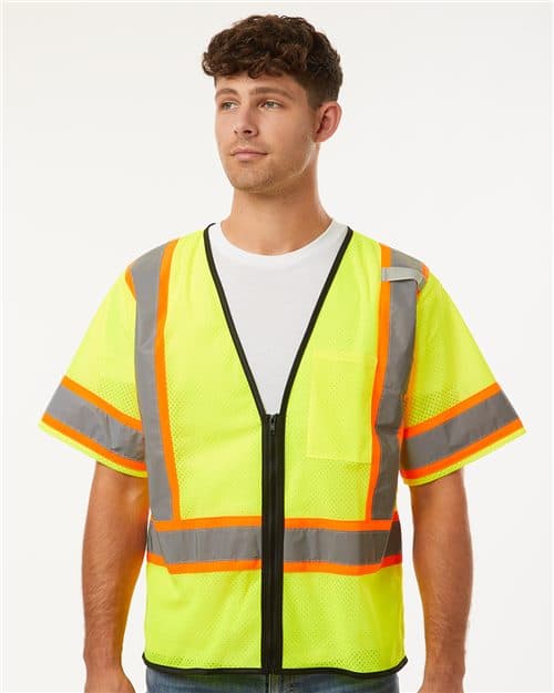Kishigo Unisex Class 3 Mesh Zippered Vest