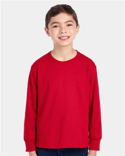 JERZEES Youth Dri-Power® Long Sleeve 50/50 T-Shirt