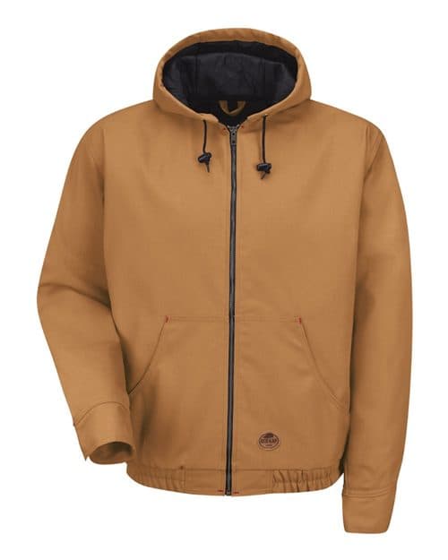 Red Kap Men's Blended Duck Zip-Front Hooded Jacket